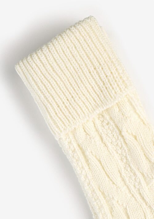 Skarpety damskie ciepłe z wełną ecru
