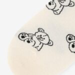 Skarpetki damskie z misiami beżowe