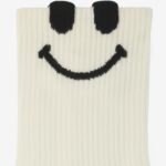 Skarpetki damskie długie SMILE ecru