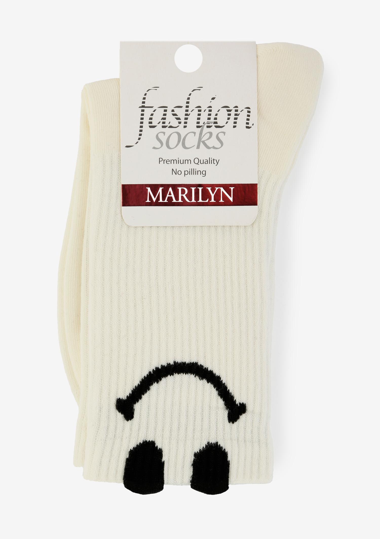 Skarpetki damskie długie SMILE ecru Skarpetki damskie długie SMILE ecru