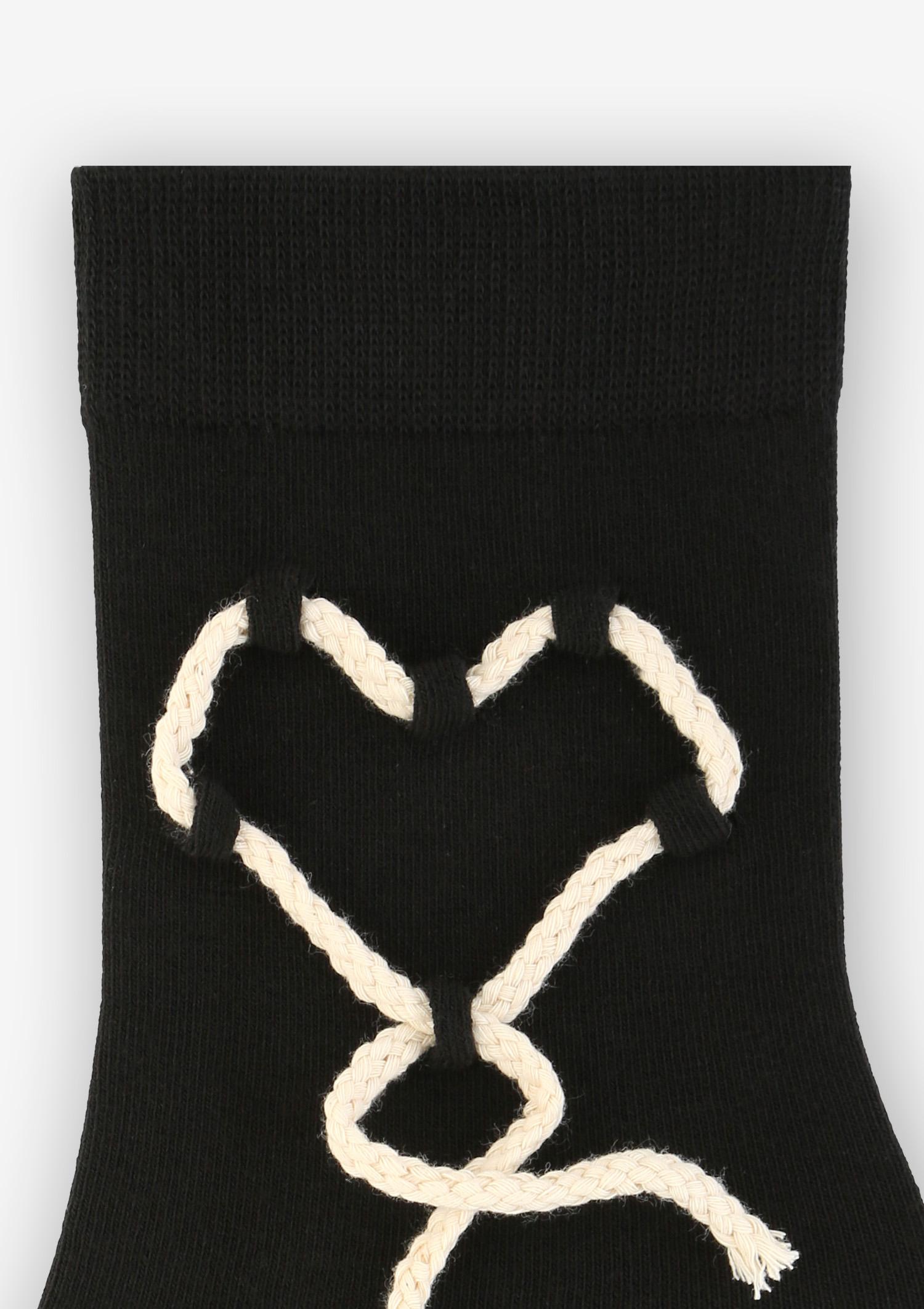 Skarpetki damskie z plecionką czarne Skarpetki damskie z plecionką czarne