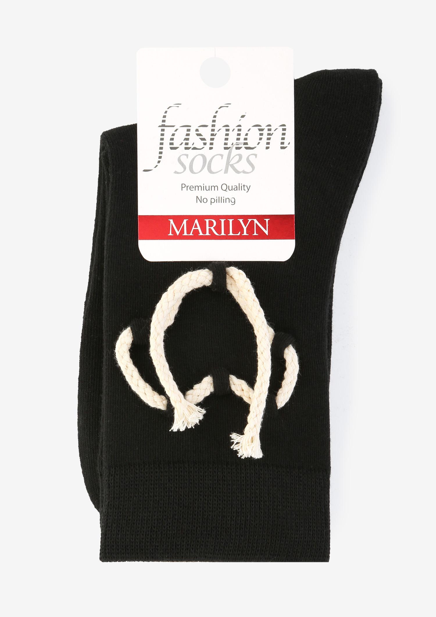 Skarpetki damskie z plecionką czarne Skarpetki damskie z plecionką czarne