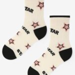 Skarpetki damskie ze ściągaczem STAR ecru
