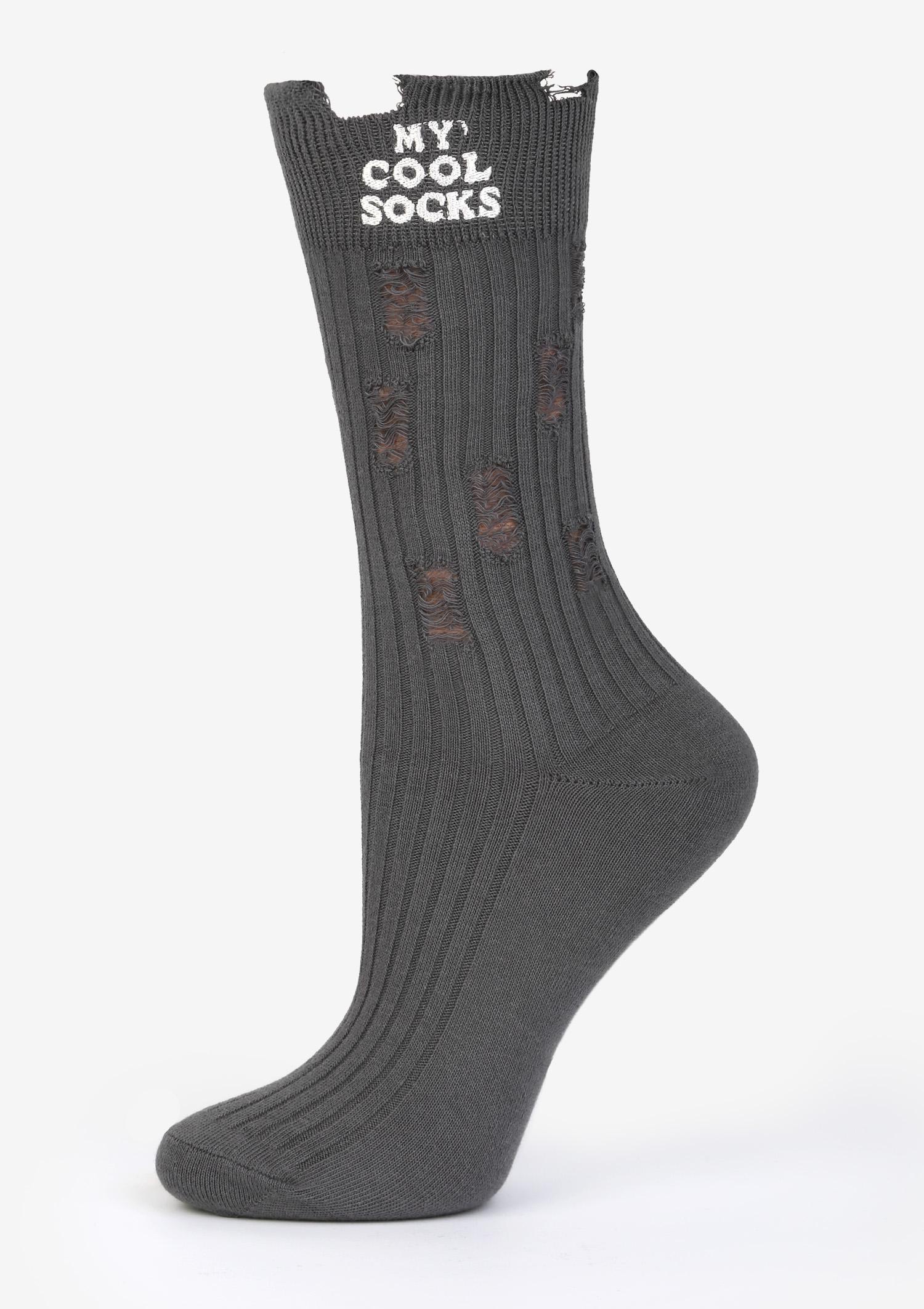 Skarpetki z przetarciami MY COOL SOCKS grafitowe