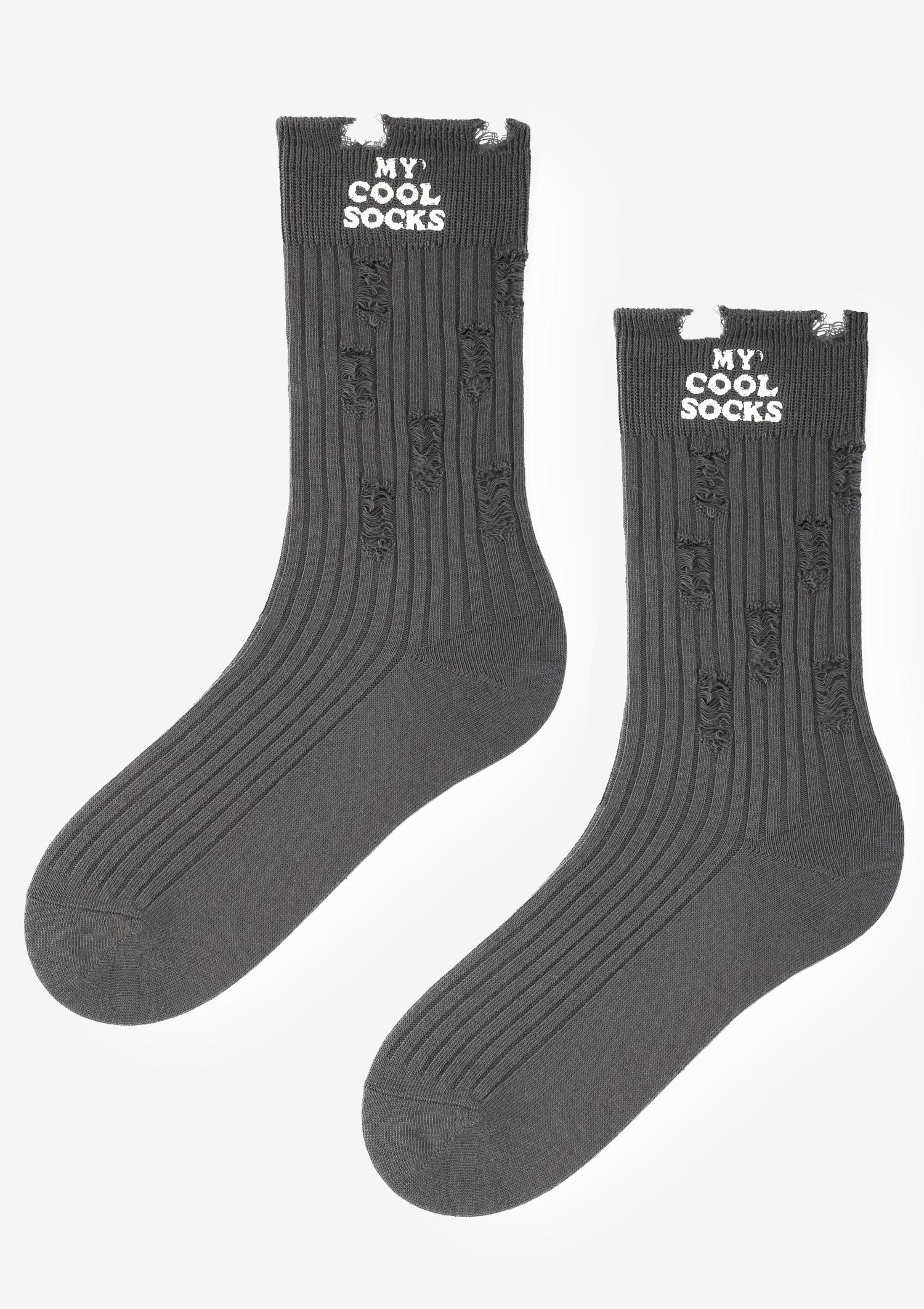 Skarpetki z przetarciami MY COOL SOCKS grafitowe