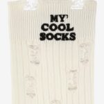 Skarpetki z przetarciami MY COOL SOCKS ecru