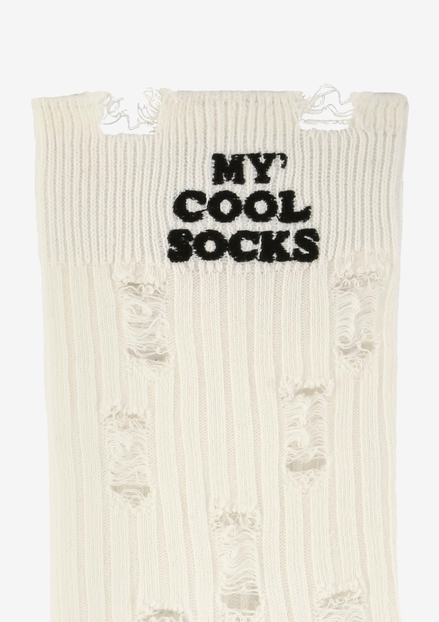 Skarpetki z przetarciami MY COOL SOCKS ecru Skarpetki z przetarciami MY COOL SOCKS ecru