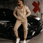 Komplet dresowy męski Viril Ola Voga beżowy