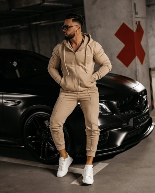Komplet dresowy męski Viril Ola Voga beżowy