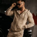 Komplet dresowy męski Viril Ola Voga beżowy