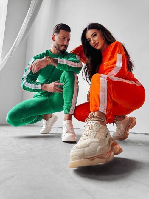 Komplet męski welurowy Ravi Ola Voga zielony