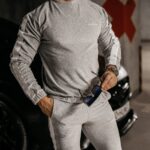 Komplet męski welurowy Ravi Ola Voga j.szary