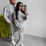 Komplet męski welurowy Ravi Ola Voga j.szary