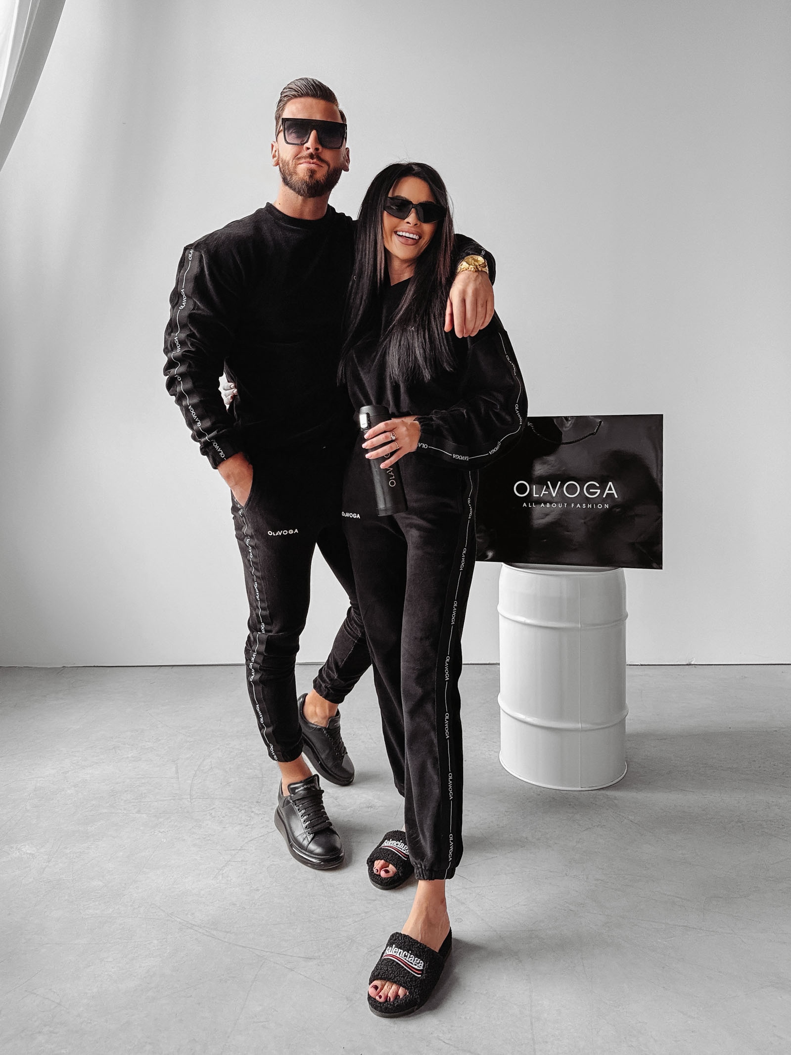 Komplet męski welurowy Ravi Ola Voga czarny Komplet męski welurowy Ravi Ola Voga czarny