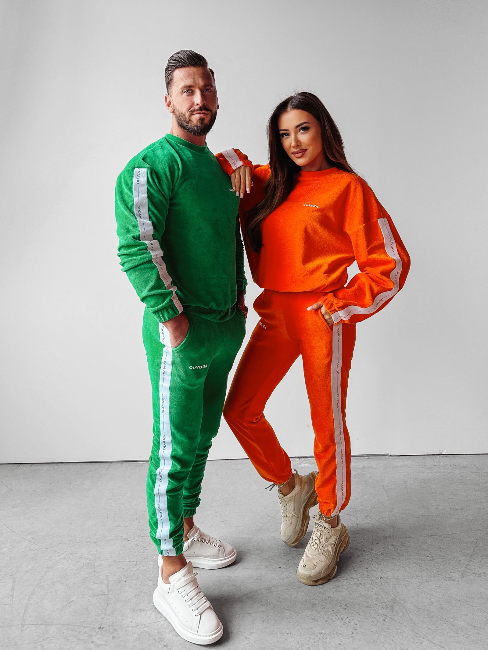 Komplet welurowy damski Blum Ola Voga pomarańczowy Komplet welurowy damski Blum Ola Voga pomarańczowy