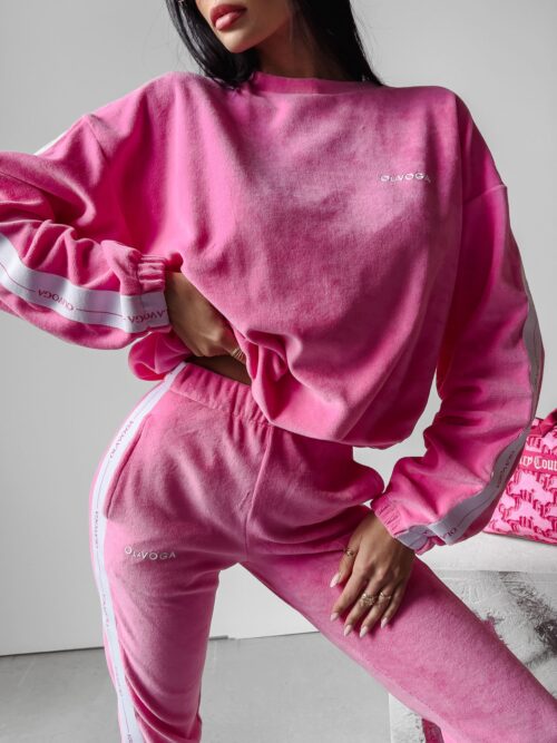 Komplet welurowy damski Blum Ola Voga różowy