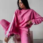 Komplet welurowy damski Blum Ola Voga różowy