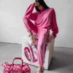 Komplet welurowy damski Blum Ola Voga różowy