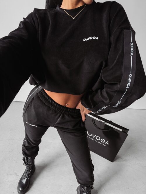 Komplet welurowy damski Blum Ola Voga czarny