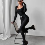 Kombinezon dopasowany Karly Ola Voga czarny