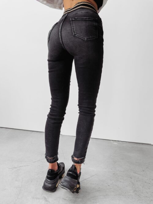 Spodnie jeansowe high waist Dore Ola Voga czarne