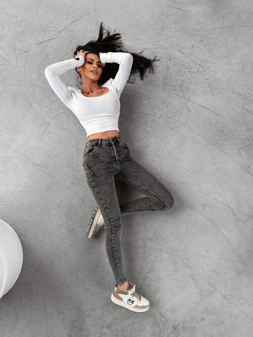 Spodnie skinny jeansowe Aster Ola Voga czarne