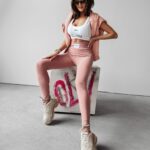 Legginsy modelujące push up Roder Ola Voga różowe