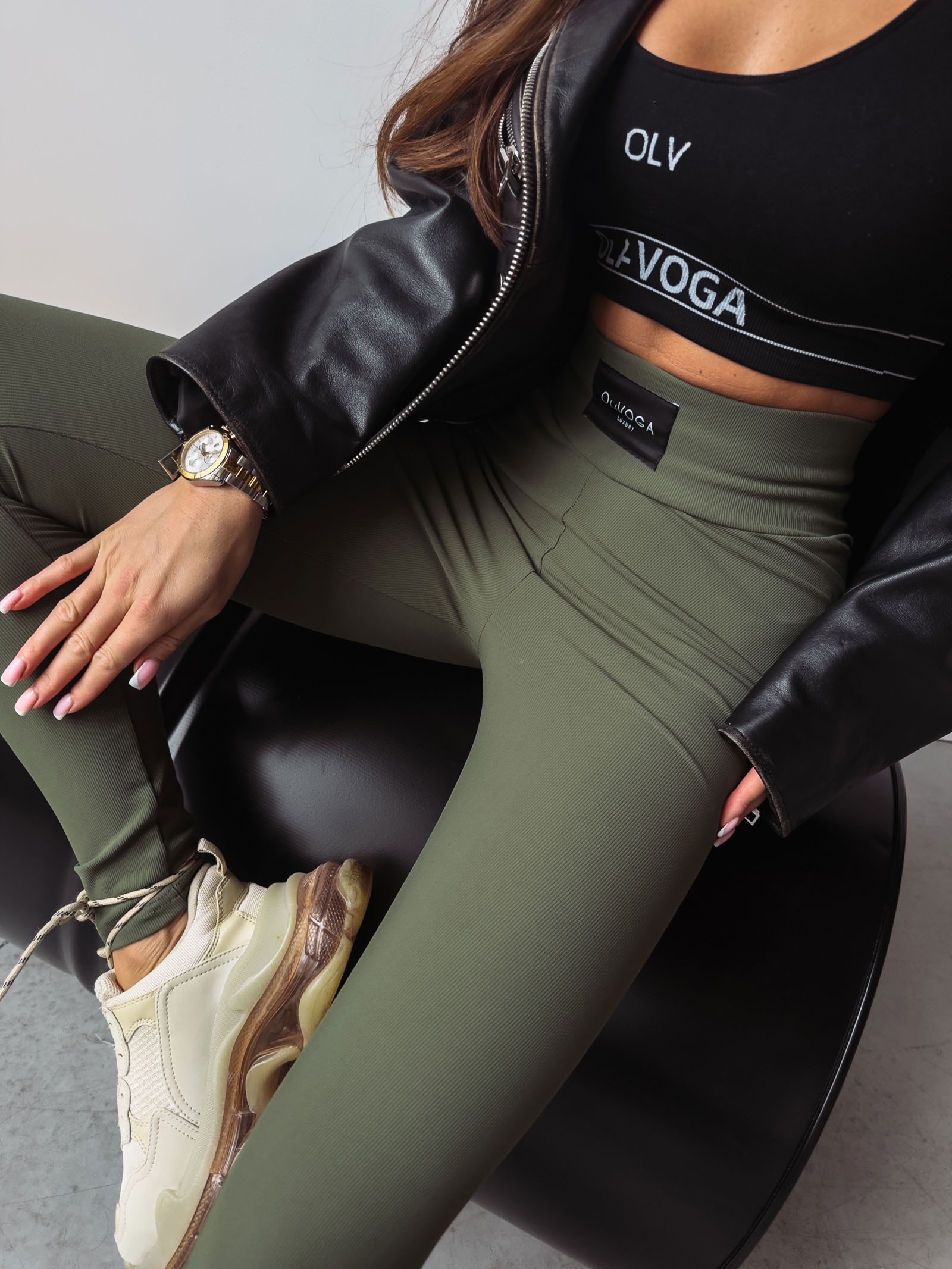 Legginsy modelujące push up Roder Ola Voga khaki Legginsy modelujące push up Roder Ola Voga khaki