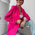 Marynarka oversize Vanet Ola Voga amarantowa