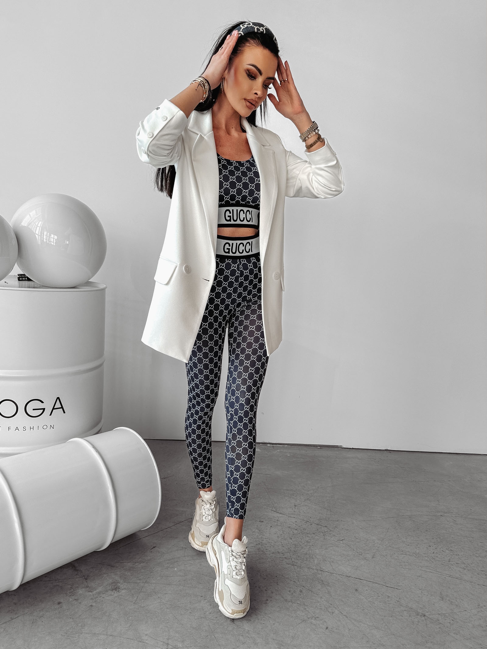 Marynarka oversize Vanet Ola Voga ecru