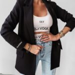 Marynarka oversize Vanet Ola Voga czarna