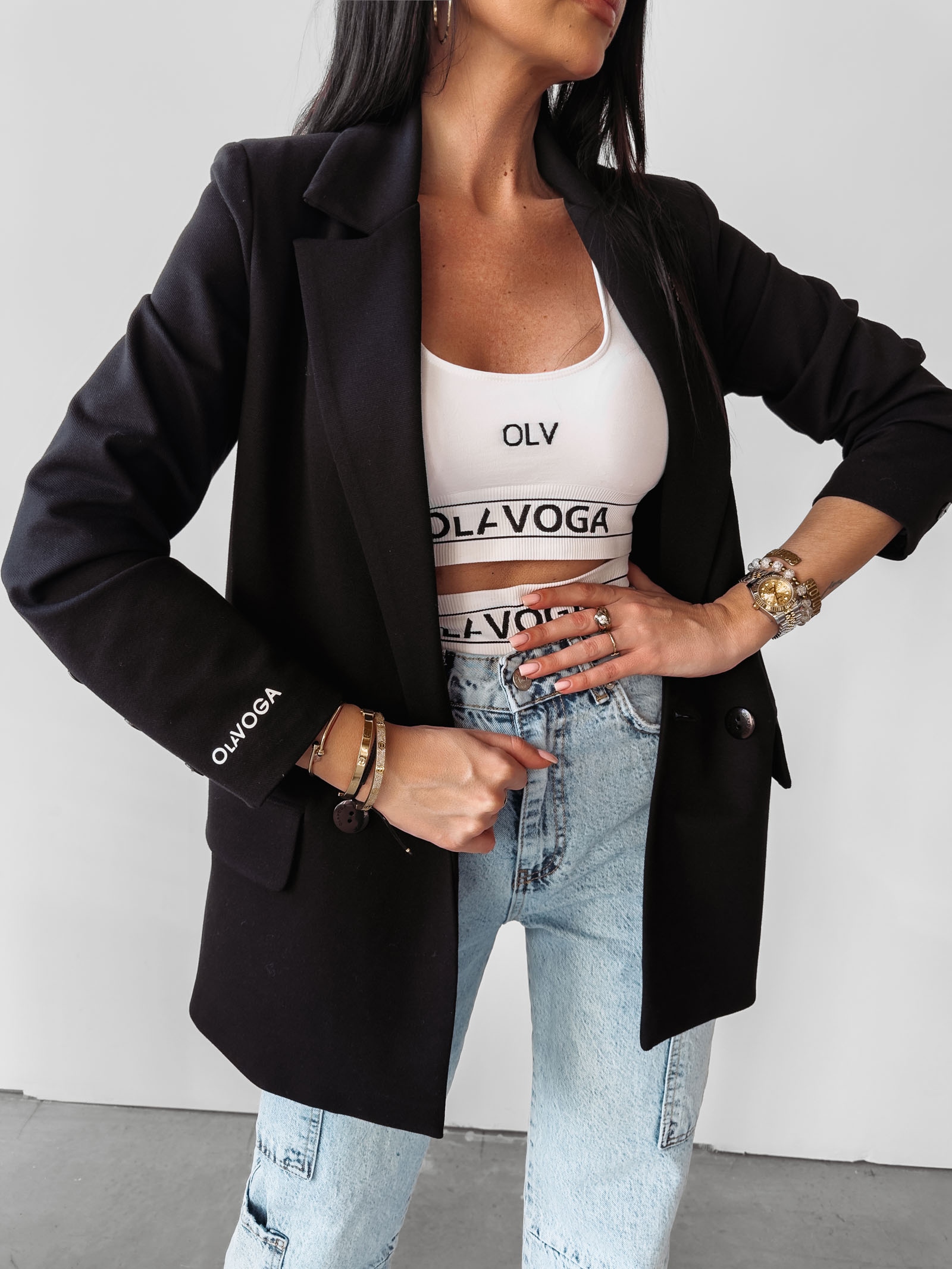 Marynarka oversize Vanet Ola Voga czarna