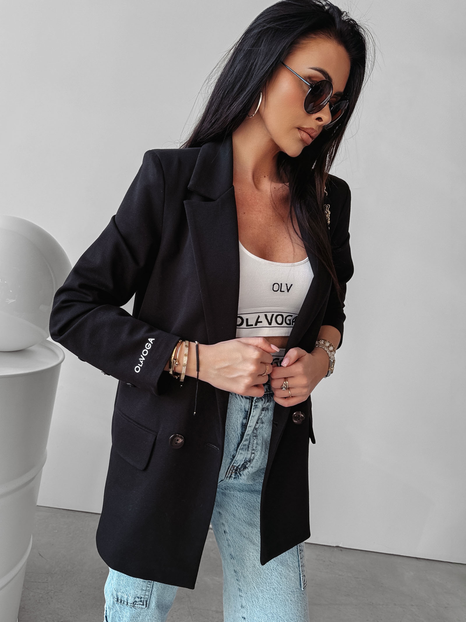 Marynarka oversize Vanet Ola Voga czarna