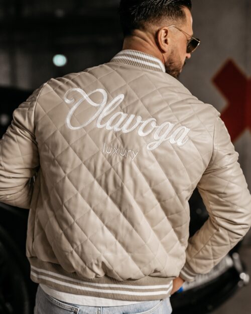 Kurtka przejściowa bomberka męska Medre Ola Voga beżowa