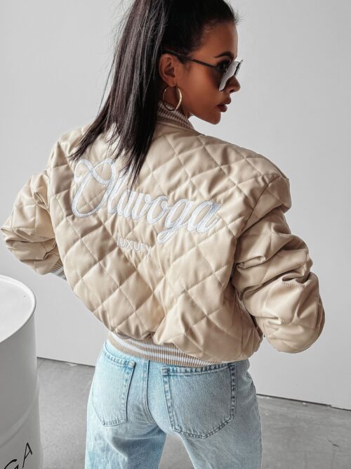 Kurtka bomberka damska Komi Ola voga beżowa