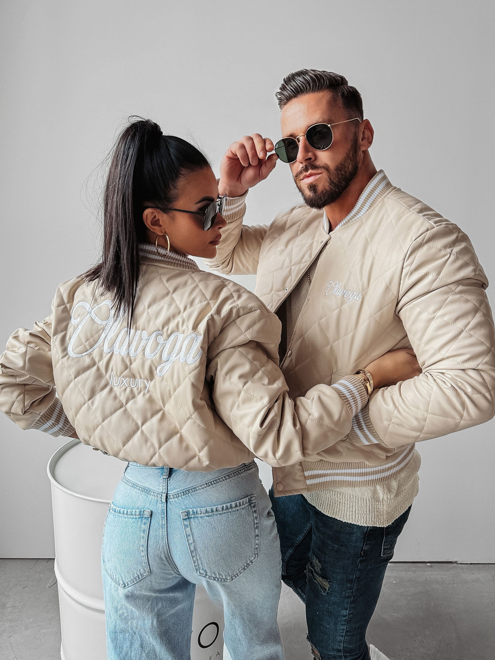 Kurtka bomberka damska Komi Ola voga beżowa