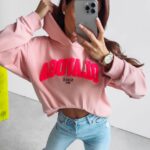 Bluza bawełniana z kapturem Lissa Ola Voga pudrowa