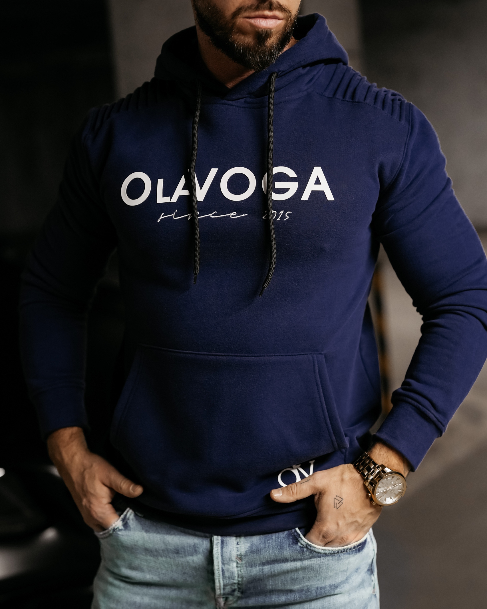 Bluza męska z kapturem Pedro Ola Voga granatowa Bluza męska z kapturem Pedro Ola Voga granatowa