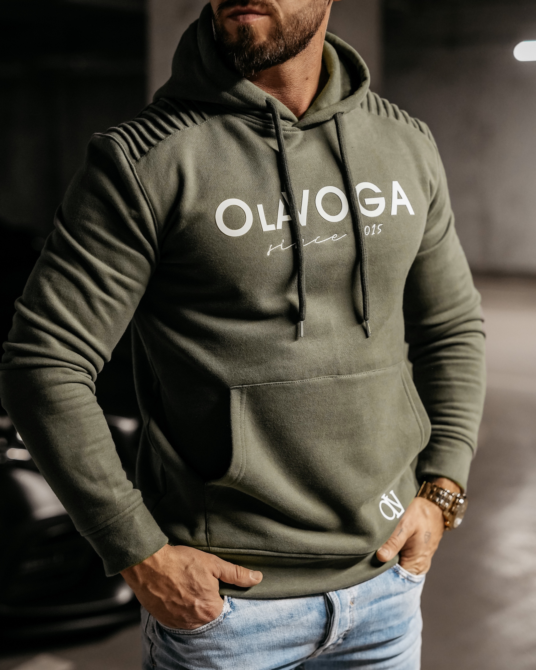 Bluza męska z kapturem Pedro Ola Voga khaki