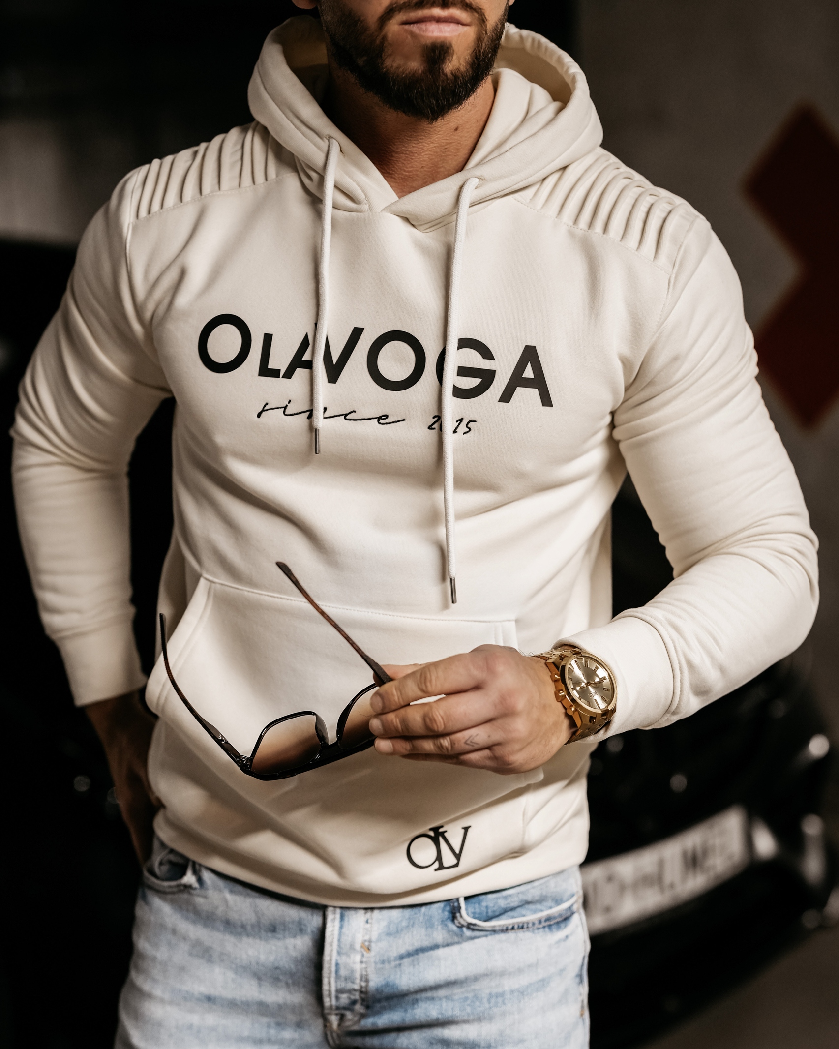 Bluza męska z kapturem Pedro Ola Voga ecru