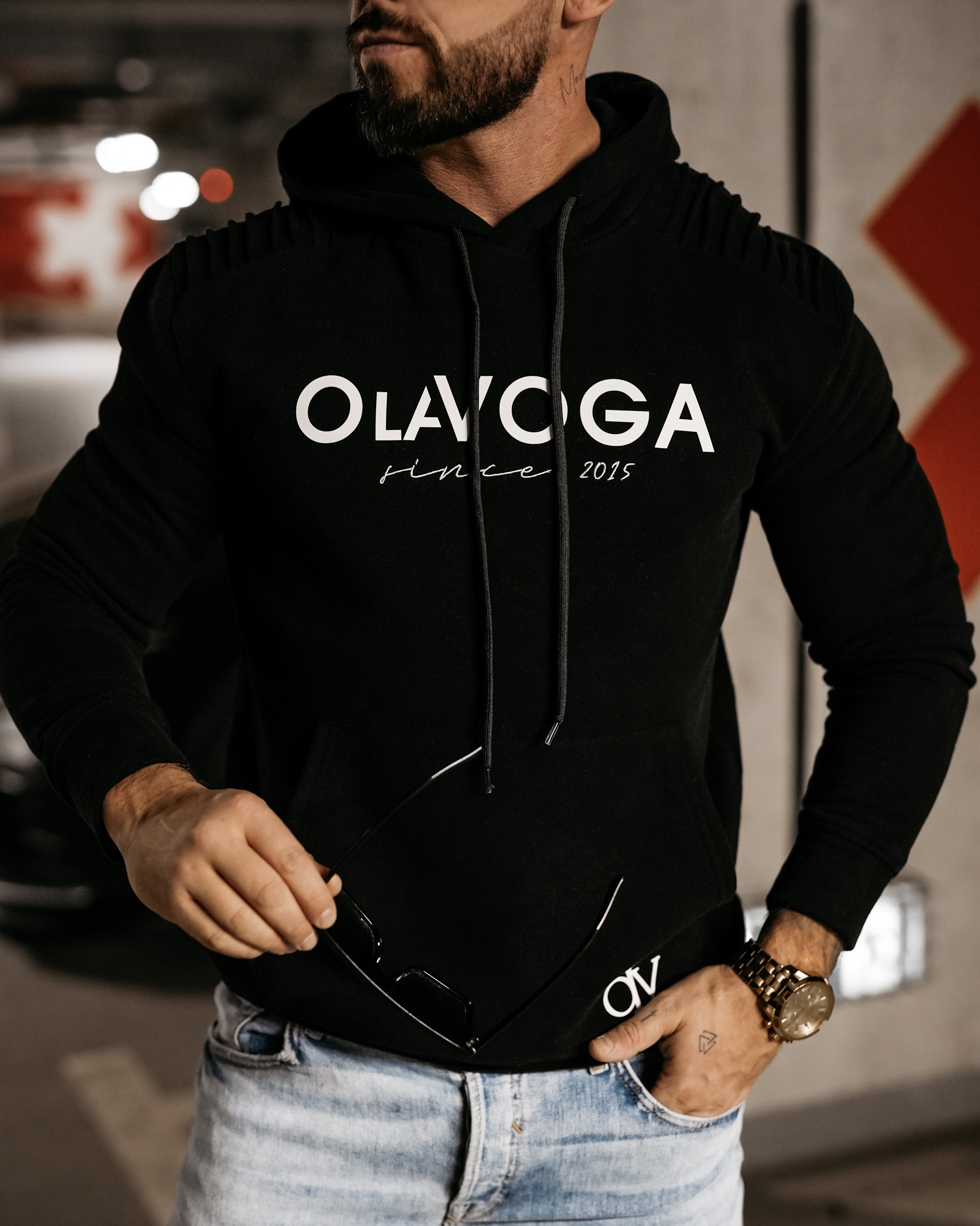 Bluza męska z kapturem Pedro Ola Voga czarna