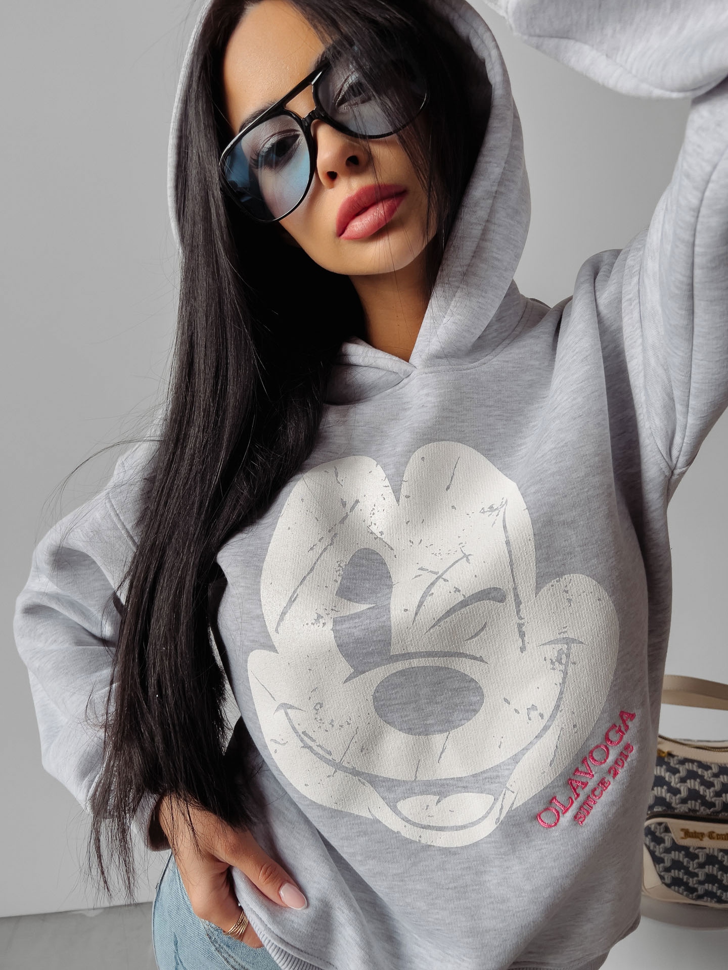 Bluza damska z Mickey Tikus Ola Voga szara