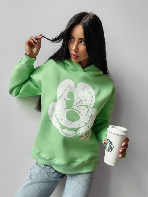 Bluza damska z Mickey Tikus Ola Voga zielona