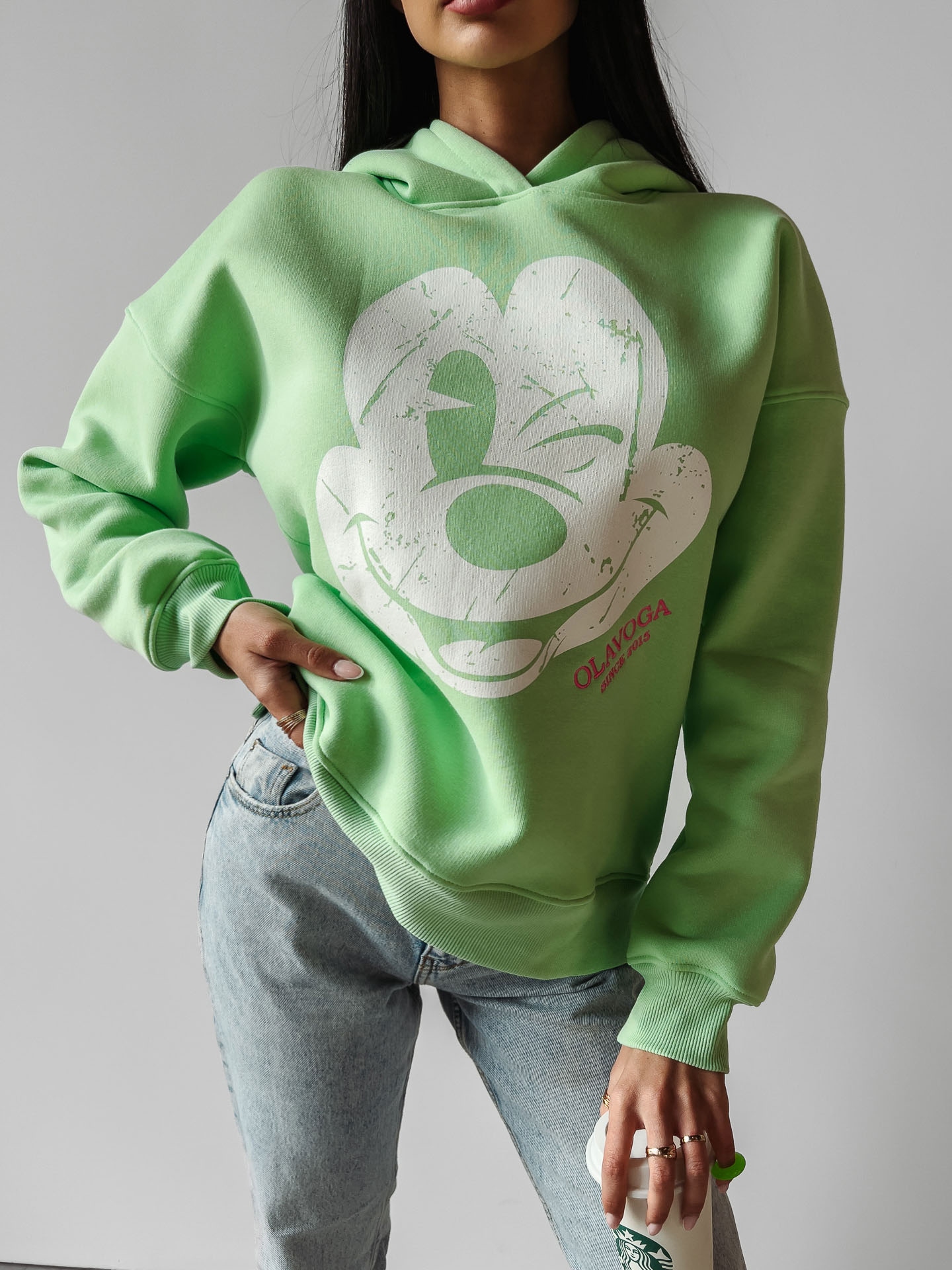 Bluza damska z Mickey Tikus Ola Voga zielona