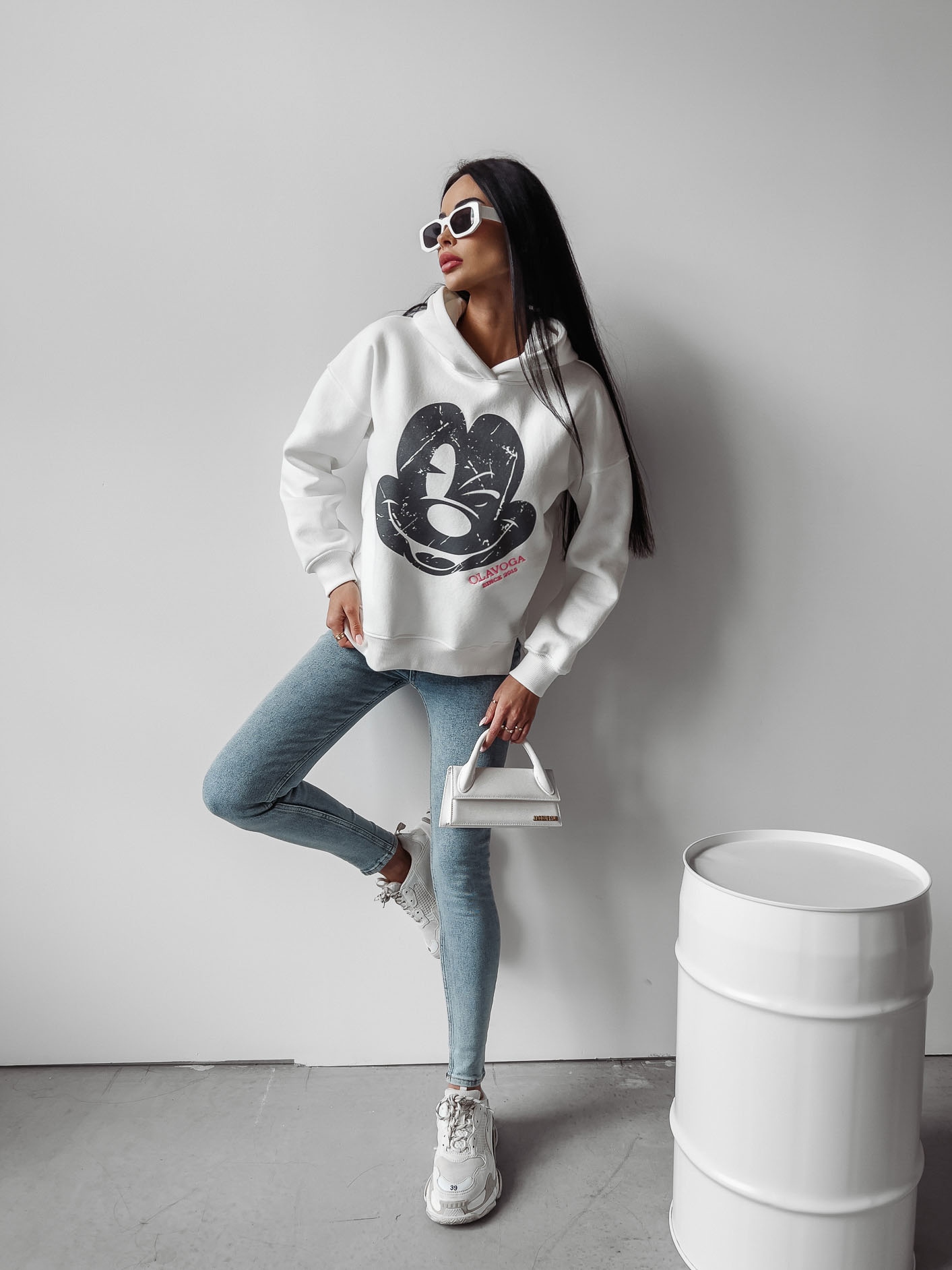 Bluza damska z Mickey Tikus Ola Voga ecru