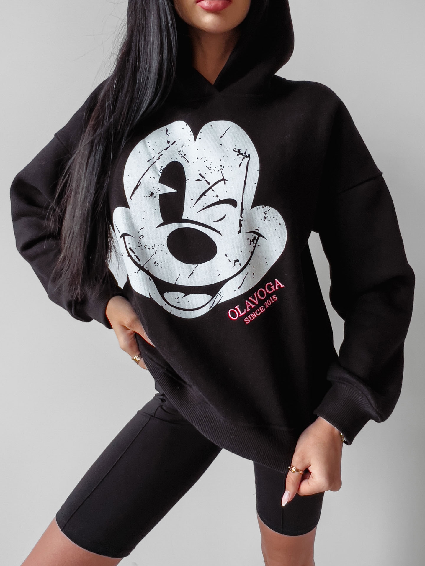 Bluza damska z Mickey Tikus Ola Voga czarna