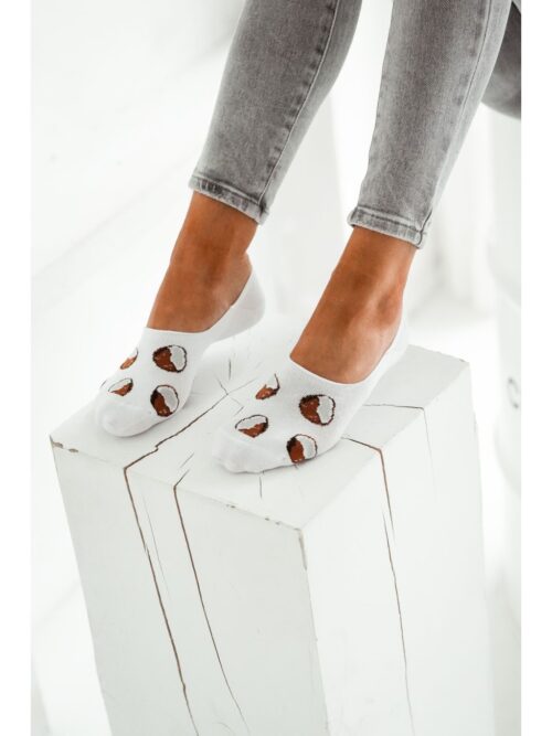 Microstopki damskie KOKOS białe