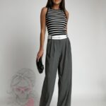 Spodnie garniturowe Moniko III szare