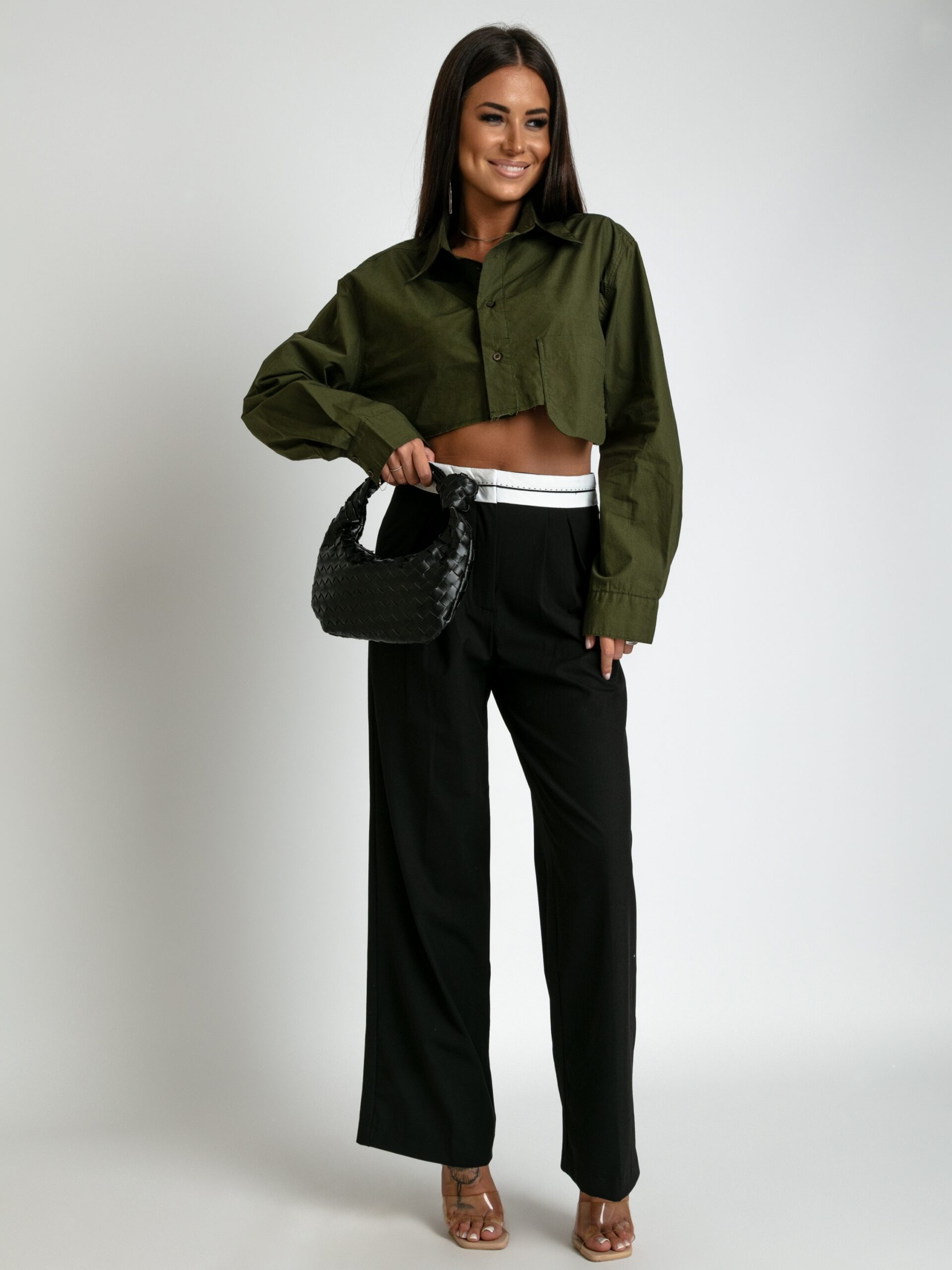 Koszula oversize do pasa Bandela khaki Koszula oversize do pasa Bandela khaki