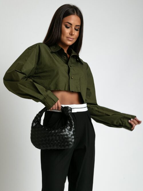 Koszula oversize do pasa Bandela khaki